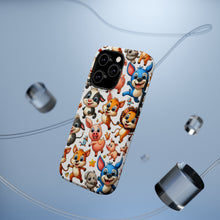 DistinctInk Tough Case for Apple iPhone, Compatible with MagSafe Charging - "Playful Delights: A Cartoon Animal Medley"