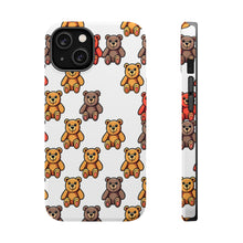 DistinctInk Tough Case for Apple iPhone, Compatible with MagSafe Charging - "Playful Bear Patterns in Colorful Cartoons"