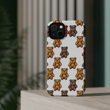 DistinctInk Tough Case for Apple iPhone, Compatible with MagSafe Charging - "Playful Bear Patterns in Colorful Cartoons"