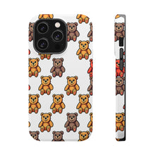 DistinctInk Tough Case for Apple iPhone, Compatible with MagSafe Charging - "Playful Bear Patterns in Colorful Cartoons"