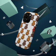 DistinctInk Tough Case for Apple iPhone, Compatible with MagSafe Charging - "Playful Bear Patterns in Colorful Cartoons"