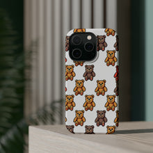 DistinctInk Tough Case for Apple iPhone, Compatible with MagSafe Charging - "Playful Bear Patterns in Colorful Cartoons"