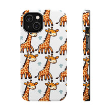 DistinctInk Tough Case for Apple iPhone, Compatible with MagSafe Charging - "Tall and Spotty: Playful Giraffe Pattern"