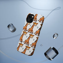 DistinctInk Tough Case for Apple iPhone, Compatible with MagSafe Charging - "Tall and Spotty: Playful Giraffe Pattern"