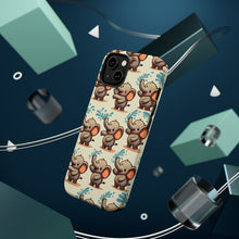 DistinctInk Tough Case for Apple iPhone, Compatible with MagSafe Charging - "Whimsical Elephant Delight: A Repeating Pattern"