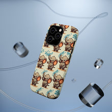 DistinctInk Tough Case for Apple iPhone, Compatible with MagSafe Charging - "Whimsical Elephant Delight: A Repeating Pattern"