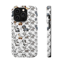 DistinctInk Tough Case for Apple iPhone, Compatible with MagSafe Charging - "Whimsical Animal Fun: Repeating Cartoon Pattern"