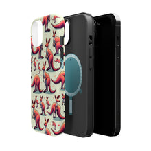 DistinctInk Tough Case for Apple iPhone, Compatible with MagSafe Charging - "Jumping Joy: A Playful Kangaroo Pattern"