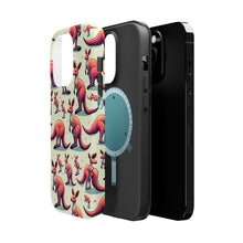 DistinctInk Tough Case for Apple iPhone, Compatible with MagSafe Charging - "Jumping Joy: A Playful Kangaroo Pattern"