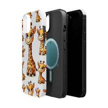 DistinctInk Tough Case for Apple iPhone, Compatible with MagSafe Charging - "Joyful Giraffe: Playful Spots and Smiles"