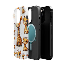 DistinctInk Tough Case for Apple iPhone, Compatible with MagSafe Charging - "Joyful Giraffe: Playful Spots and Smiles"