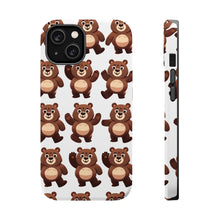 DistinctInk Tough Case for Apple iPhone, Compatible with MagSafe Charging - "Bulky and Big Bears, Playfully Cute"