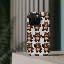 DistinctInk Tough Case for Apple iPhone, Compatible with MagSafe Charging - "Bulky and Big Bears, Playfully Cute"