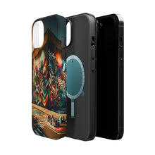 DistinctInk Tough Case for Apple iPhone, Compatible with MagSafe Charging - "Vibrant Expressions: A Burst of Colorful Street Art"