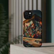 DistinctInk Tough Case for Apple iPhone, Compatible with MagSafe Charging - "Vibrant Expressions: A Burst of Colorful Street Art"