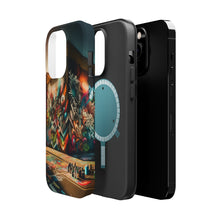 DistinctInk Tough Case for Apple iPhone, Compatible with MagSafe Charging - "Vibrant Expressions: A Burst of Colorful Street Art"