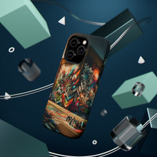 DistinctInk Tough Case for Apple iPhone, Compatible with MagSafe Charging - "Vibrant Expressions: A Burst of Colorful Street Art"