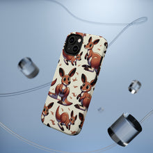 DistinctInk Tough Case for Apple iPhone, Compatible with MagSafe Charging - "Jovial Kangaroo Play: A Cartoon Pattern"