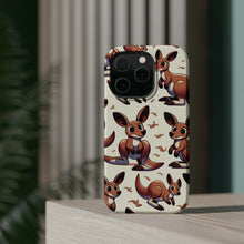 DistinctInk Tough Case for Apple iPhone, Compatible with MagSafe Charging - "Jovial Kangaroo Play: A Cartoon Pattern"