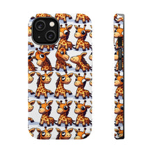 DistinctInk Tough Case for Apple iPhone, Compatible with MagSafe Charging - "Whimsical Giraffe Delight: A Playful Repeating Pattern"