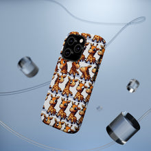 DistinctInk Tough Case for Apple iPhone, Compatible with MagSafe Charging - "Whimsical Giraffe Delight: A Playful Repeating Pattern"
