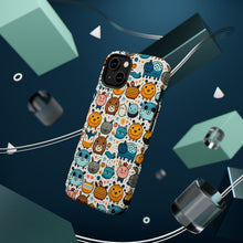 DistinctInk Tough Case for Apple iPhone, Compatible with MagSafe Charging - "Whimsical Wildlife: A Playful Animal Pattern"