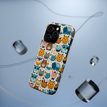 DistinctInk Tough Case for Apple iPhone, Compatible with MagSafe Charging - "Whimsical Wildlife: A Playful Animal Pattern"