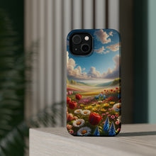 DistinctInk Tough Case for Apple iPhone, Compatible with MagSafe Charging - "Spring Symphony: A Blooming Landscape"