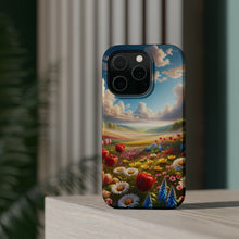 DistinctInk Tough Case for Apple iPhone, Compatible with MagSafe Charging - "Spring Symphony: A Blooming Landscape"