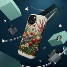 DistinctInk Tough Case for Apple iPhone, Compatible with MagSafe Charging - "Blooming Symphony: A Floral Spring Revival"