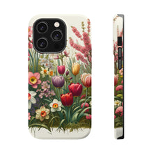 DistinctInk Tough Case for Apple iPhone, Compatible with MagSafe Charging - "Blooming Symphony: A Floral Spring Revival"