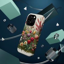 DistinctInk Tough Case for Apple iPhone, Compatible with MagSafe Charging - "Blooming Symphony: A Floral Spring Revival"