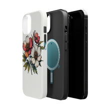 DistinctInk Tough Case for Apple iPhone, Compatible with MagSafe Charging - "Spring Blossoms: Elegance in Minimalism"