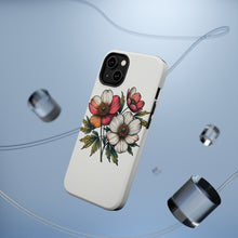 DistinctInk Tough Case for Apple iPhone, Compatible with MagSafe Charging - "Spring Blossoms: Elegance in Minimalism"