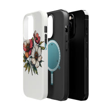 DistinctInk Tough Case for Apple iPhone, Compatible with MagSafe Charging - "Spring Blossoms: Elegance in Minimalism"