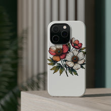 DistinctInk Tough Case for Apple iPhone, Compatible with MagSafe Charging - "Spring Blossoms: Elegance in Minimalism"