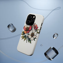 DistinctInk Tough Case for Apple iPhone, Compatible with MagSafe Charging - "Spring Blossoms: Elegance in Minimalism"