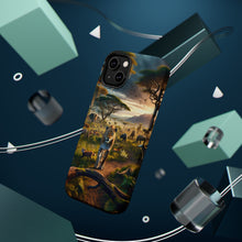 DistinctInk Tough Case for Apple iPhone, Compatible with MagSafe Charging - "The Majestic Leopard: A Vibrant Safari Serenade"