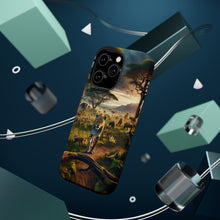 DistinctInk Tough Case for Apple iPhone, Compatible with MagSafe Charging - "The Majestic Leopard: A Vibrant Safari Serenade"