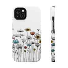 DistinctInk Tough Case for Apple iPhone, Compatible with MagSafe Charging - "Blooming Beauty: Delicate Spring Flower Patterns"