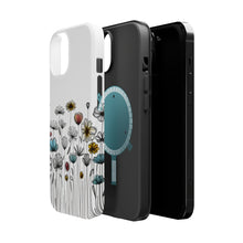 DistinctInk Tough Case for Apple iPhone, Compatible with MagSafe Charging - "Blooming Beauty: Delicate Spring Flower Patterns"