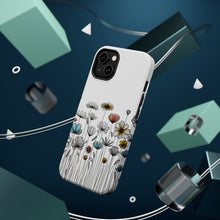 DistinctInk Tough Case for Apple iPhone, Compatible with MagSafe Charging - "Blooming Beauty: Delicate Spring Flower Patterns"