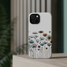 DistinctInk Tough Case for Apple iPhone, Compatible with MagSafe Charging - "Blooming Beauty: Delicate Spring Flower Patterns"