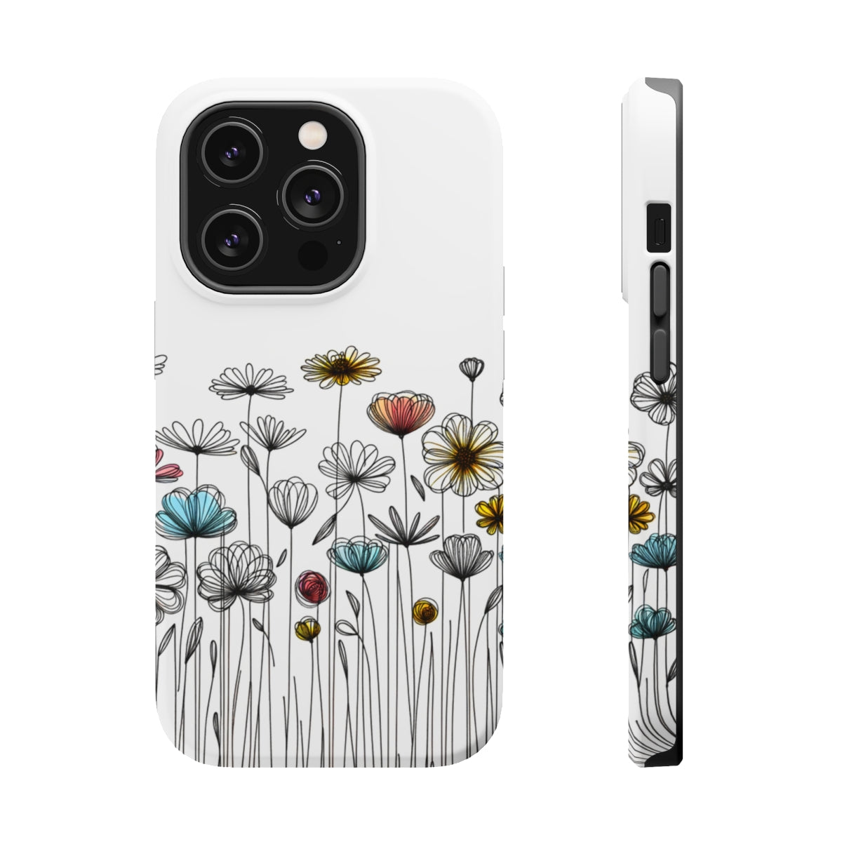 DistinctInk Tough Case for Apple iPhone, Compatible with MagSafe Charging - 