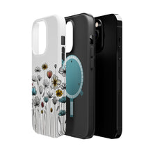 DistinctInk Tough Case for Apple iPhone, Compatible with MagSafe Charging - "Blooming Beauty: Delicate Spring Flower Patterns"