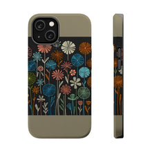 DistinctInk Tough Case for Apple iPhone, Compatible with MagSafe Charging - "Vibrant Spring Blooms in Cartoon Style"