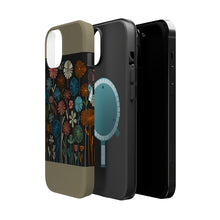DistinctInk Tough Case for Apple iPhone, Compatible with MagSafe Charging - "Vibrant Spring Blooms in Cartoon Style"