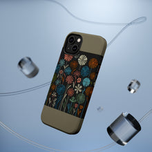 DistinctInk Tough Case for Apple iPhone, Compatible with MagSafe Charging - "Vibrant Spring Blooms in Cartoon Style"