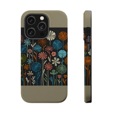 DistinctInk Tough Case for Apple iPhone, Compatible with MagSafe Charging - "Vibrant Spring Blooms in Cartoon Style"