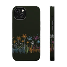 DistinctInk Tough Case for Apple iPhone, Compatible with MagSafe Charging - Blooming Beauty: Minimalistic Spring Flower Illustration